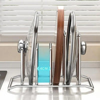 Range-Couvercle Inox à Compartiments pour Couvercles et Assiettes, 2 Tailles