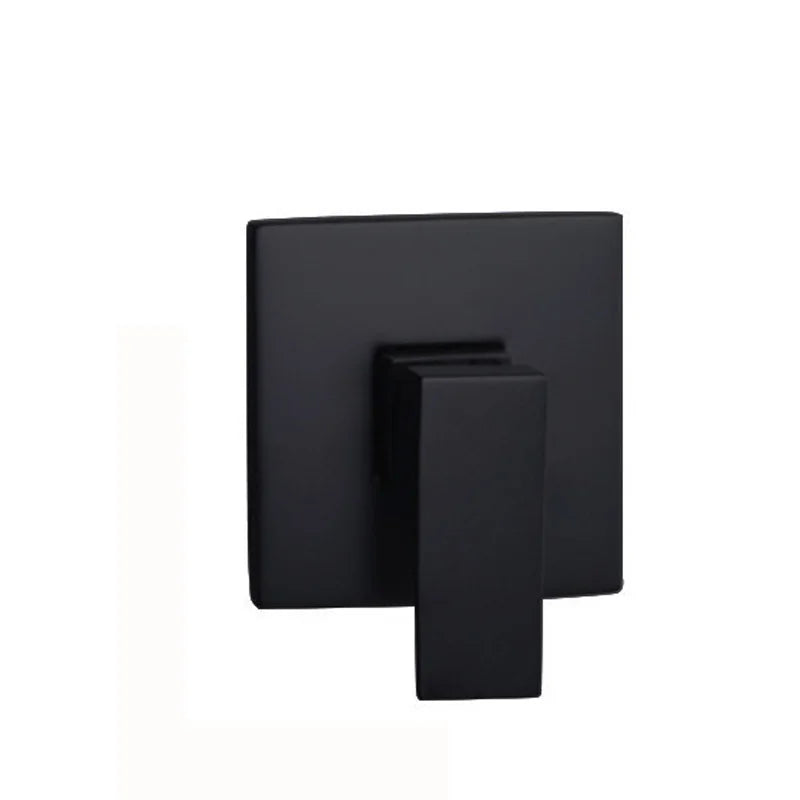 Douche Encastrable Noir ou Chromé, Pomme Carrée 20 ou 25 cm
