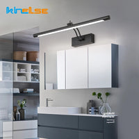 Applique Miroir Salle de Bain Inox Orientable 40 à 70 cm