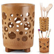 Porte-Brosse à Dents Bambou Ajouré à Séchage Rapide, 3 Motifs