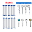 Filtre de Douche de Remplacement, Lot de 10 Cartouches PP Coton 8 cm