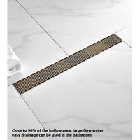 Caniveau de Douche Doré Inox 304, 20 à 60 cm de Long