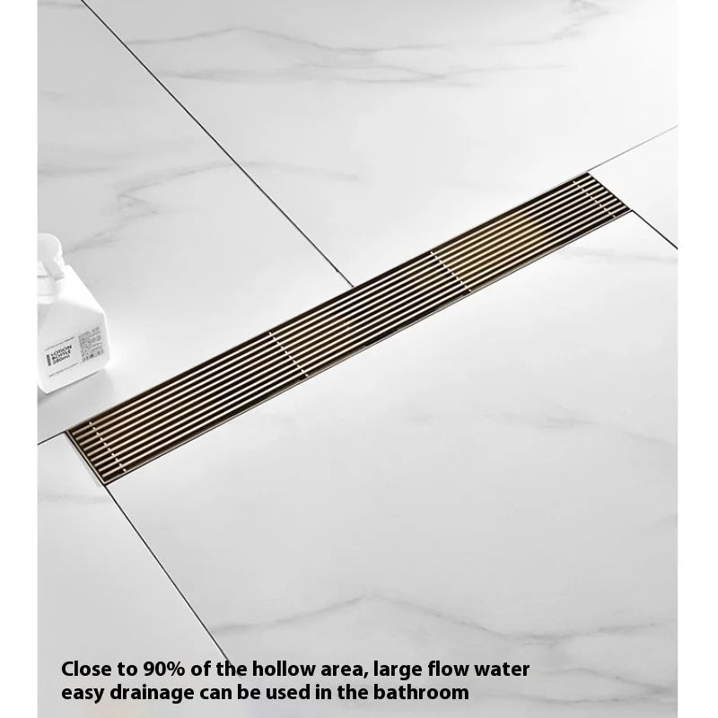 Caniveau de Douche Doré Inox 304, 20 à 60 cm de Long