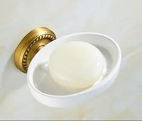 Accessoires Salle de Bain Laiton Antique Brossé à la Pièce, 20 Articles