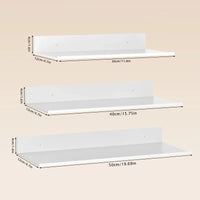 Étagère Murale Flottante en Métal Sans Perçage 40 cm