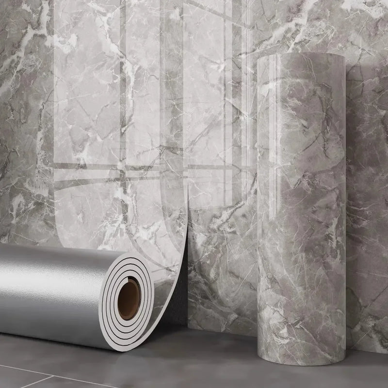 Papier Peint Adhésif Effet Marbre 3D Imperméable en Rouleau