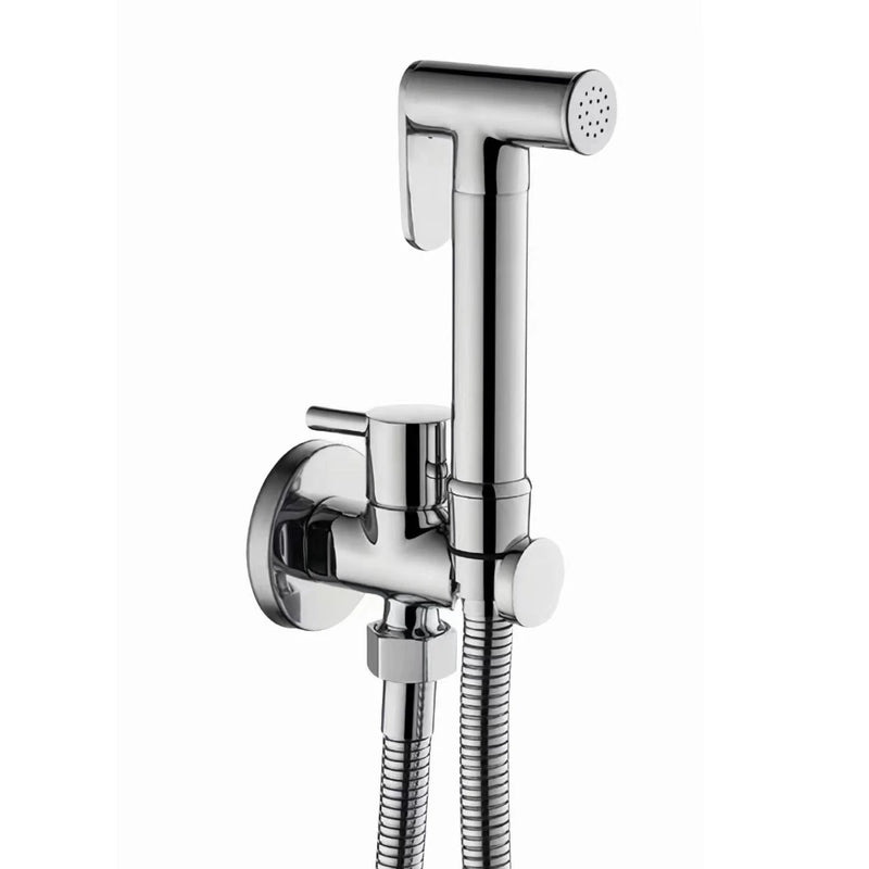 Douchette WC Murale avec Robinet d'Arrêt et Flexible 1,2 m, 5 Finitions