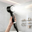 Pommeau de Douche Turbo Noir 4 Modes, 119 Micro-Orifices et 5 Cartouches