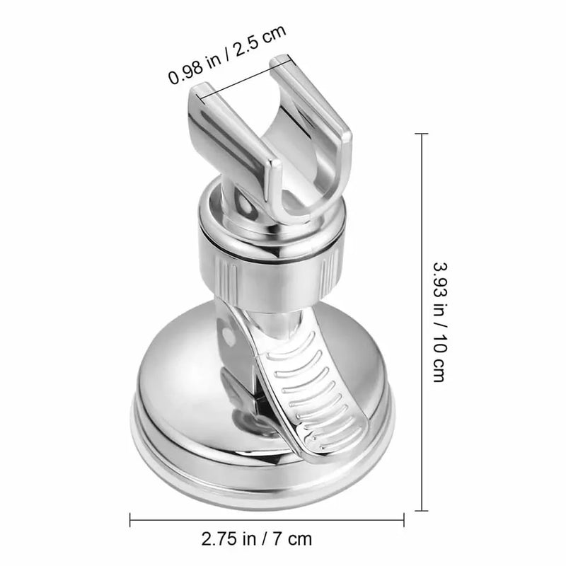 Support de Douchette à Ventouse Chromé Orientable Sans Perçage