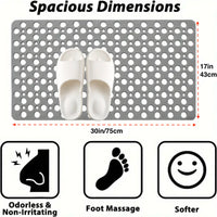 Tapis de Douche Antidérapant à Ventouses Drainant 43 x 75 cm