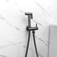 Douchette WC Laiton Eau Froide avec Robinet d'Arrêt, Flexible Inox ou Spiralé