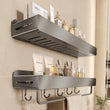 Étagère de Douche Grise Sans Perçage en Aluminium 50 cm