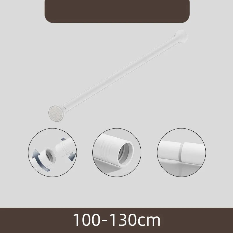 Barre de Douche Télescopique Inox, Noir ou Blanc, 70 à 280 cm