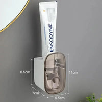 Distributeur de Dentifrice Mural Automatique Porte-Brosse, 1 ou 2 Pièces