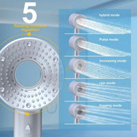 Pommeau de Douche Haute Pression 5 Modes Économie d'Eau