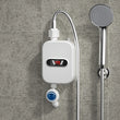 Mini Chauffe-Eau Instantané Électrique 3 500 W avec Douchette et Flexible Métallique