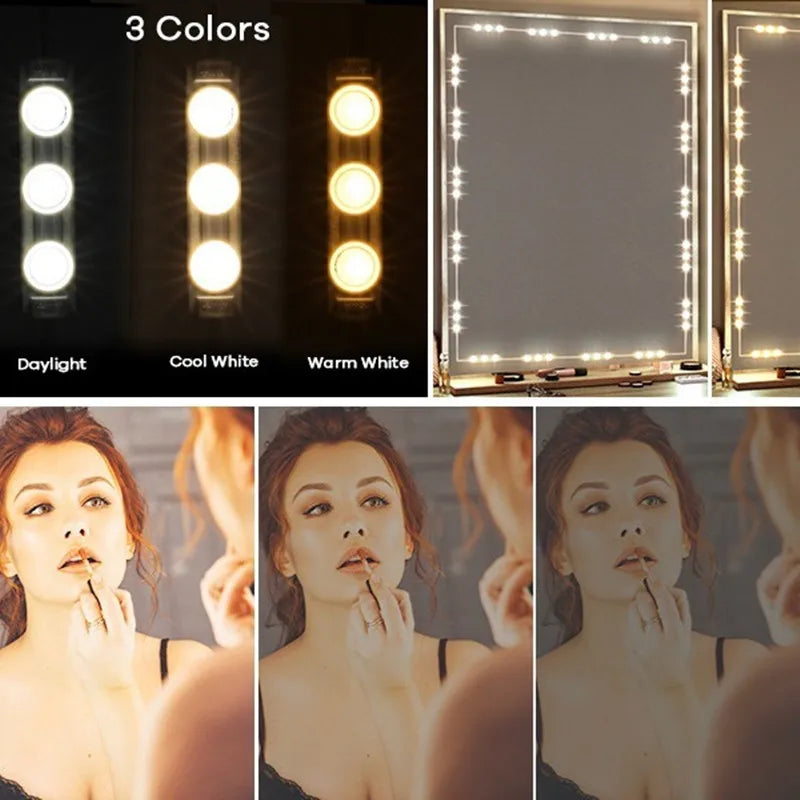 Éclairage Sous Meuble Cuisine et Miroir, Kit 60 LED USB, 3 Teintes