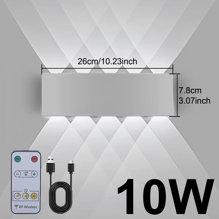 Applique Murale Rechargeable Haut et Bas avec Télécommande, 6 ou 10 W
