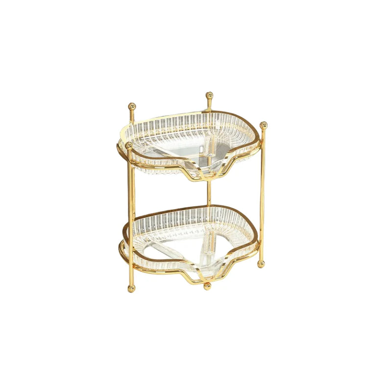 Porte-Savon Drainant Liseré Doré, Vert ou Transparent, 1 ou 2 Niveaux
