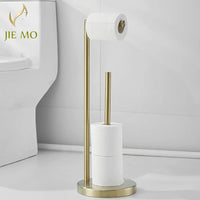 Porte-Papier Toilette sur Pied Inox 304 avec Réserve ou Brosse WC