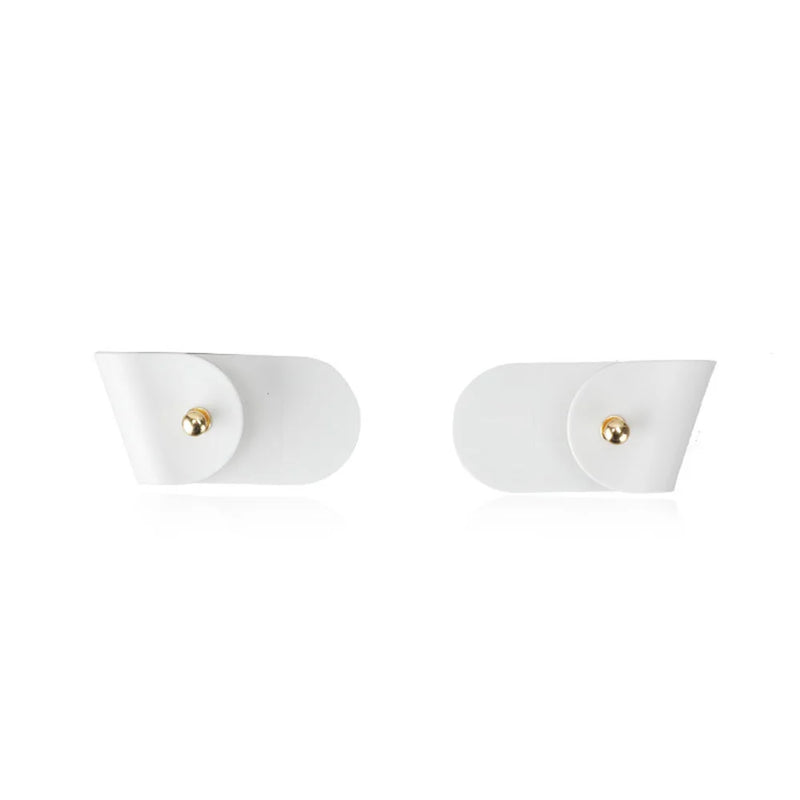 Range-Couvercle Auto-Adhésif Mural, 4 Supports Longs ou Paire à Bouton Doré