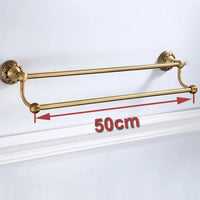 Accessoires Salle de Bain Aluminium Laiton Antique à la Pièce, 21 Articles