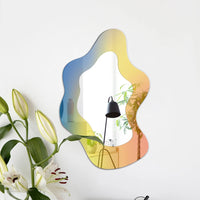 Miroir Mural Irisé en Acrylique, Forme Organique, 3 Tailles
