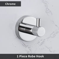 Accessoires Salle de Bain Chromés Inox à la Pièce, 14 Articles