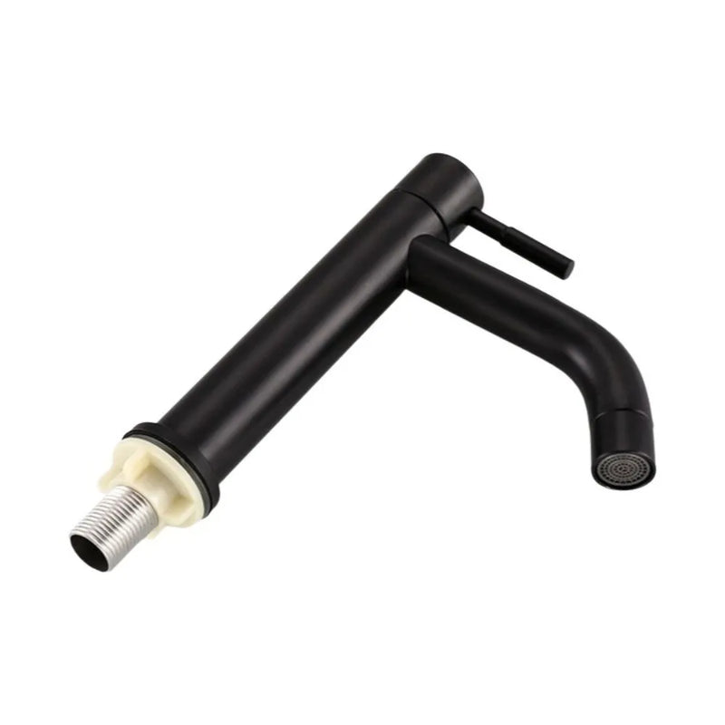 Robinet Lave-Main Inox 304 Noir ou Brossé, Bec Droit ou Courbé