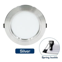 Spot LED Encastrable Cuisine Rond Blanc, Doré ou Argent, 5 à 18 W