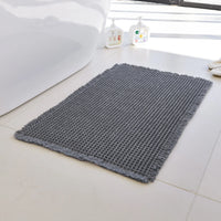 Tapis de Bain Antidérapant Absorbant à Franges