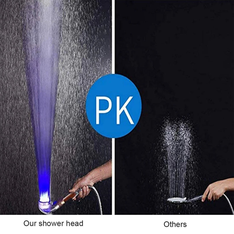 Pommeau de Douche LED avec Billes Minérales Filtrantes, 3 ou 7 Couleurs