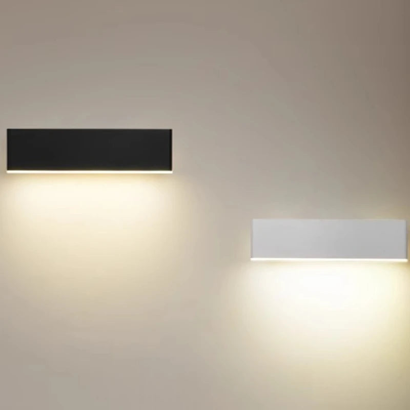 Applique Murale LED Rotative 350° Aluminium Noir ou Blanc, 31 cm