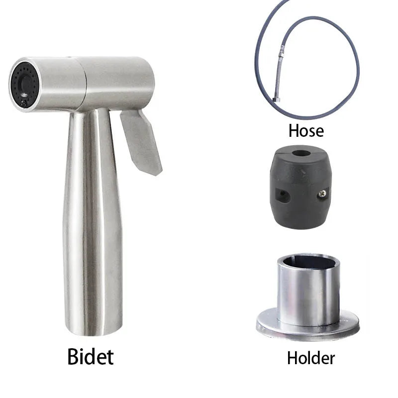 Douchette Évier Cuisine Extractible Inox avec Socle, Noir ou Brossé
