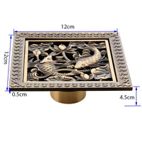 Bonde de Douche Carrée Laiton Multi Finitions 10 à 30 cm