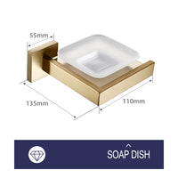 Accessoires Salle de Bain Doré Brossé à la Pièce ou en Kit