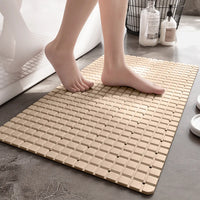 Tapis de Douche Antidérapant en PVC Drainant, Quadrillé 71 x 40 cm