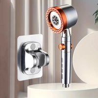 Pommeau de Douche Filtrant 5 Modes, Orange, Gris ou Argent, Lots au Choix