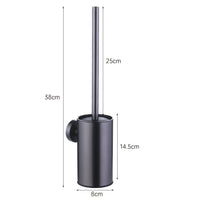Brosse WC Ronde Inox avec Support, 7 Coloris