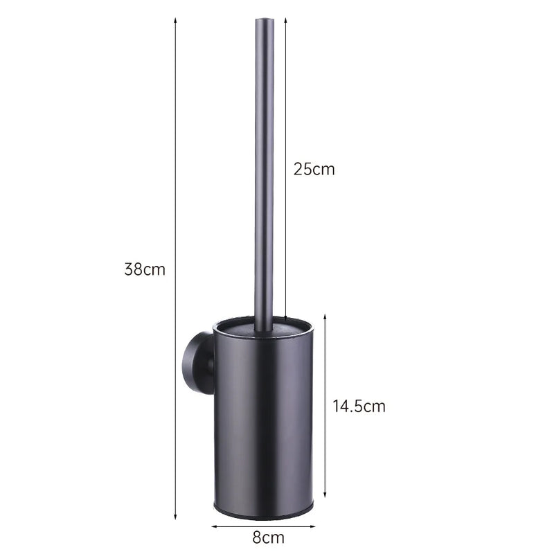 Brosse WC Ronde Inox avec Support, 7 Coloris