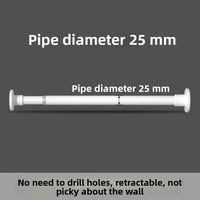 Barre de Douche Extensible Sans Perçage, Blanc ou Noir, 50 à 120 cm