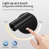 Applique Murale Sans Fil Rechargeable USB-C, Magnétique, Noire, Blanche ou Dorée