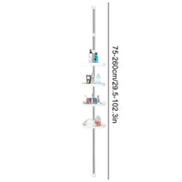 Serviteur de Douche Télescopique d'Angle 4 Plateaux, 75 à 260 cm