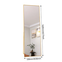 Miroir sur Pied XXL Noir ou Doré Verre Trempé