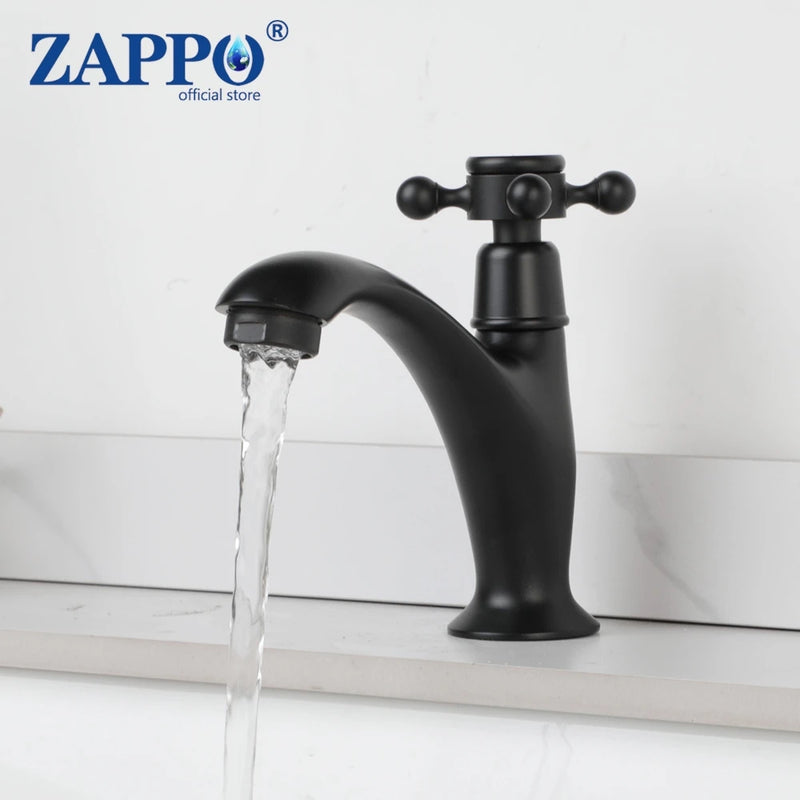 Robinet Lave-Main Eau Froide en Laiton, Antique ou Noir