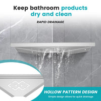 Étagère de Douche d'Angle en Inox 33,5 cm