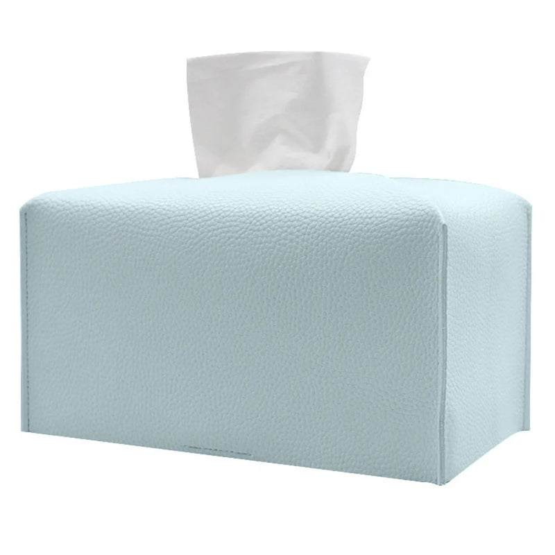 Housse Boîte à Mouchoirs Rectangulaire en Simili Cuir, 24 cm, 7 Coloris