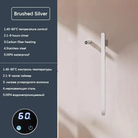 Sèche-Serviette Électrique Mural Vertical 1 à 3 Barres Plates Inox 84 cm