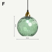 Suspension Cuisine Globes en Verre Coloré Texturé, 1 à 8 Têtes