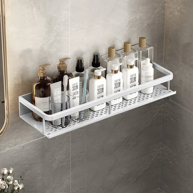 Étagère de Salle de Bain Murale en Aluminium, 30 à 50 cm